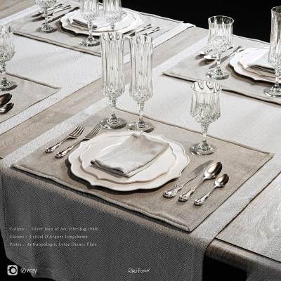 现代玻璃杯餐具组合